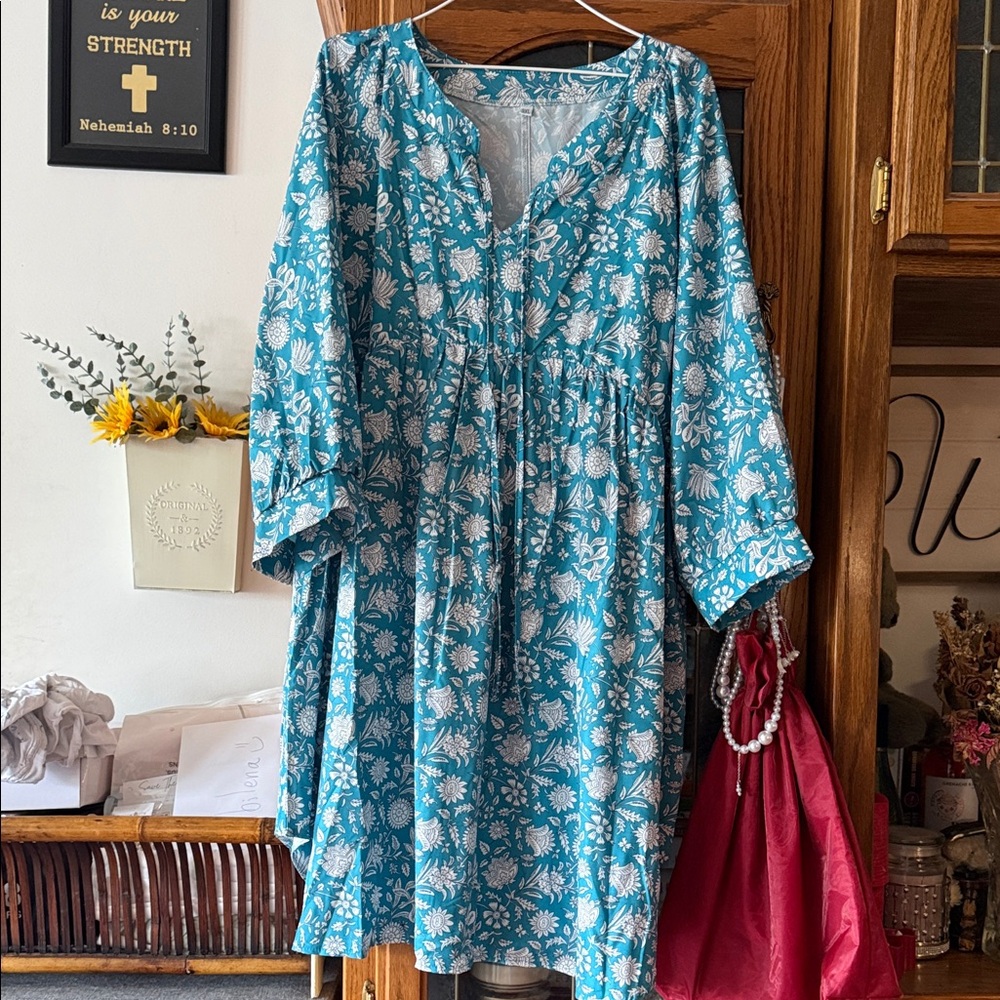 Floral Blue Dress